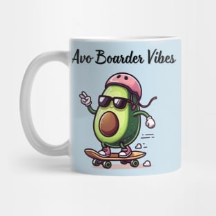 Avo boarder vibes - kawaii avocado Mug